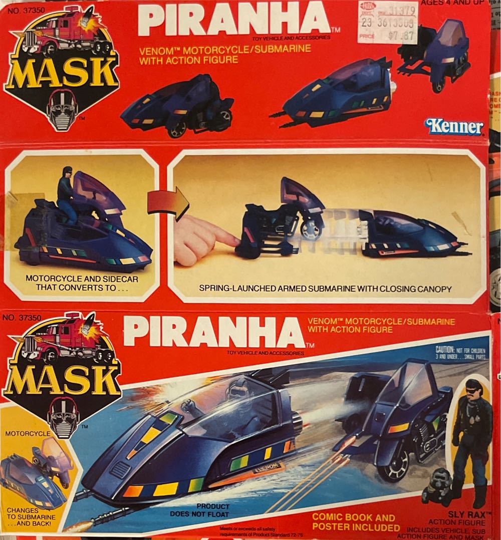 Vintage Mask Piranha Instructions Only Kenner