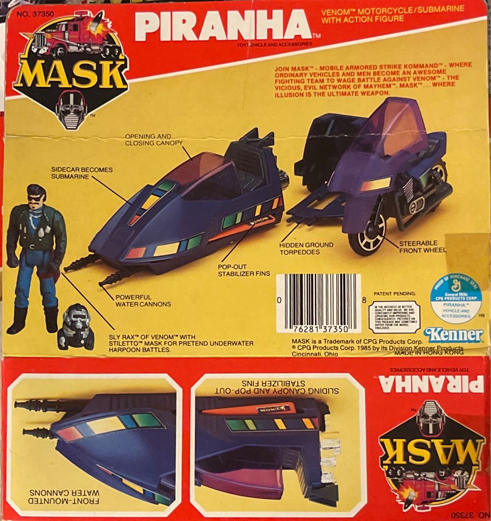 Vintage Mask Piranha Instructions Only Kenner