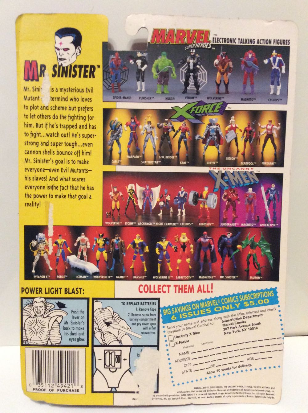 ToyBiz X-Men – Mr. Sinister (1993)