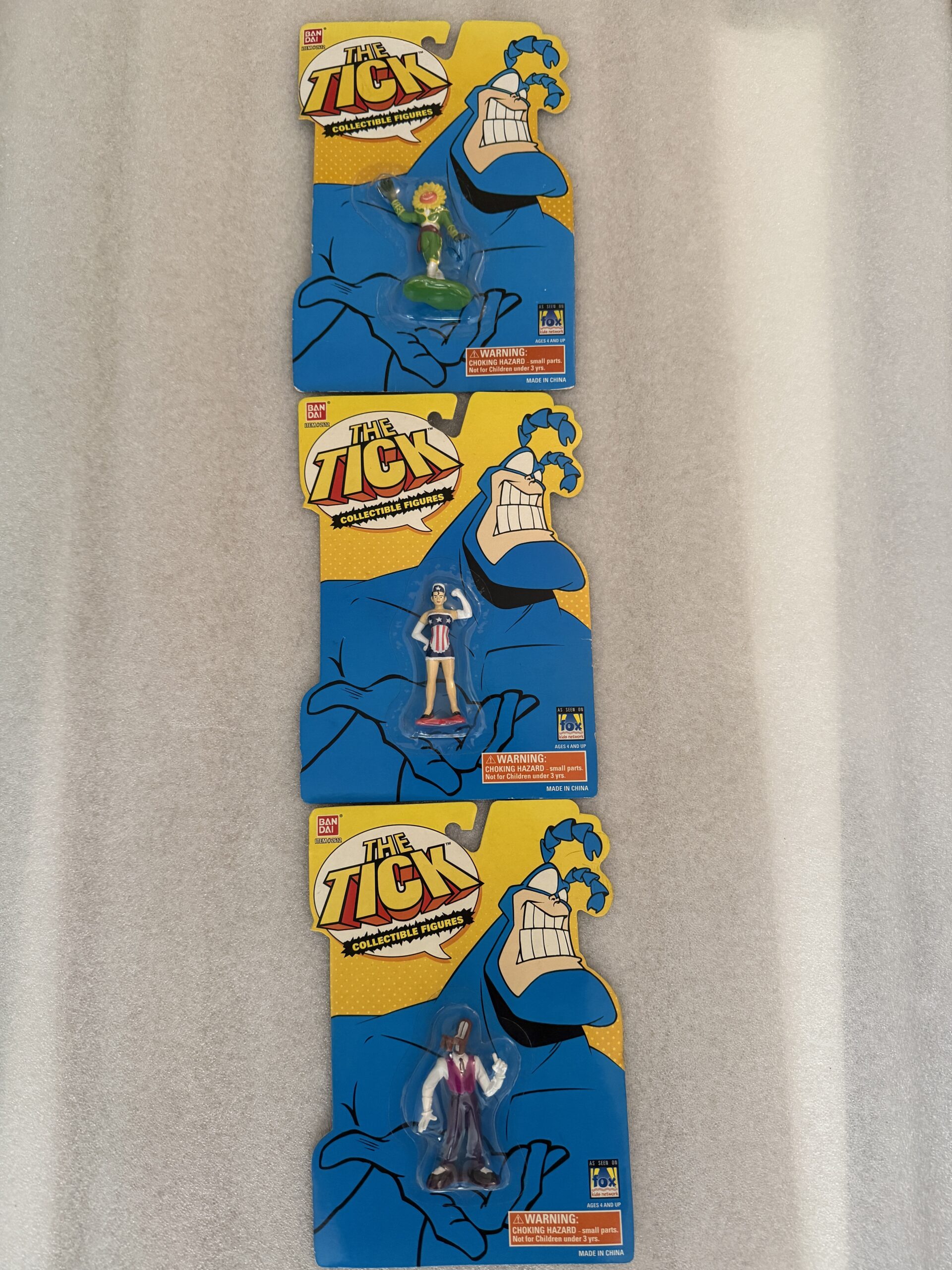 Bandai The Tick (Lot of 3) Collectible Figures - American Maid, Chairface Chippendale, El Seed