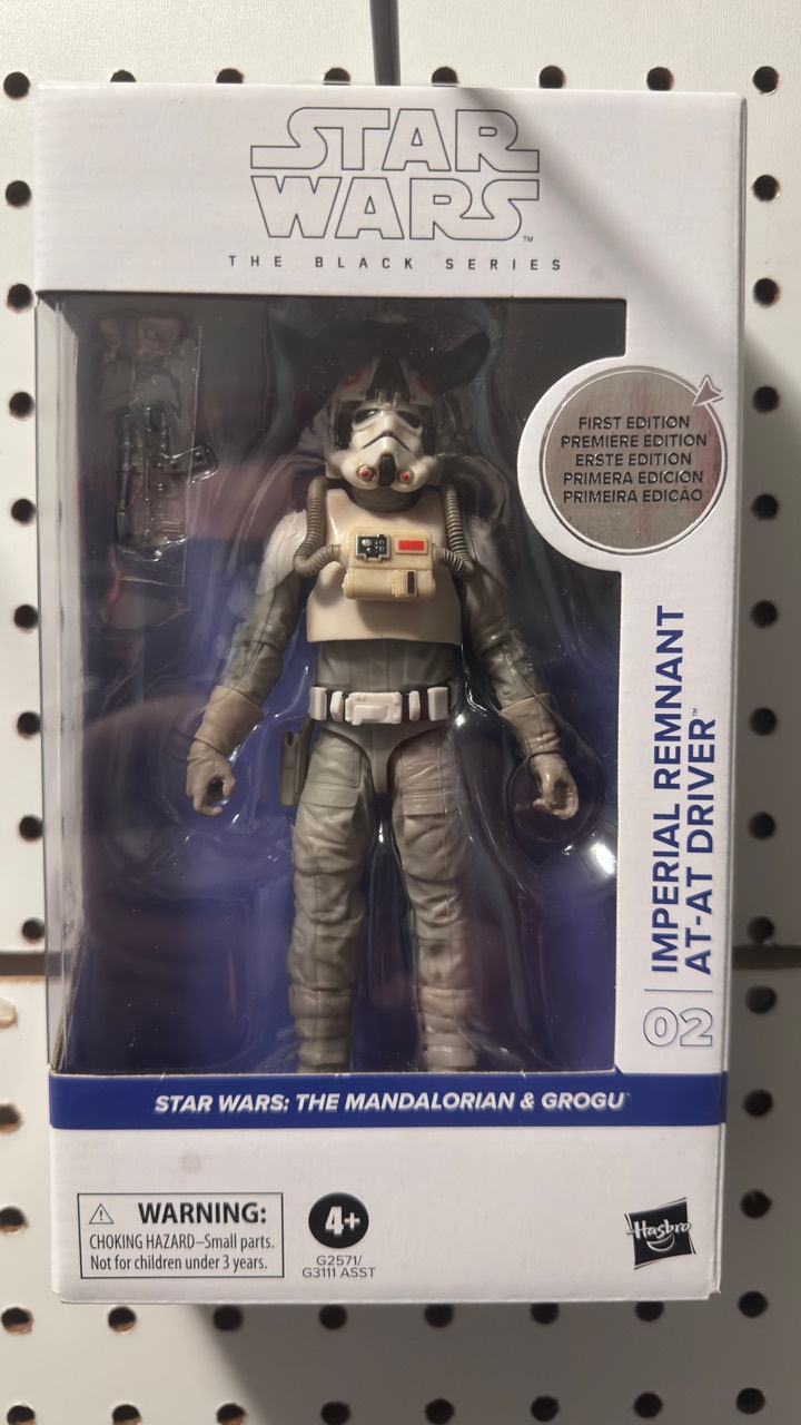 Star Wars The Black Series Imperial Remnant AT-AT Driver figure in package front view
